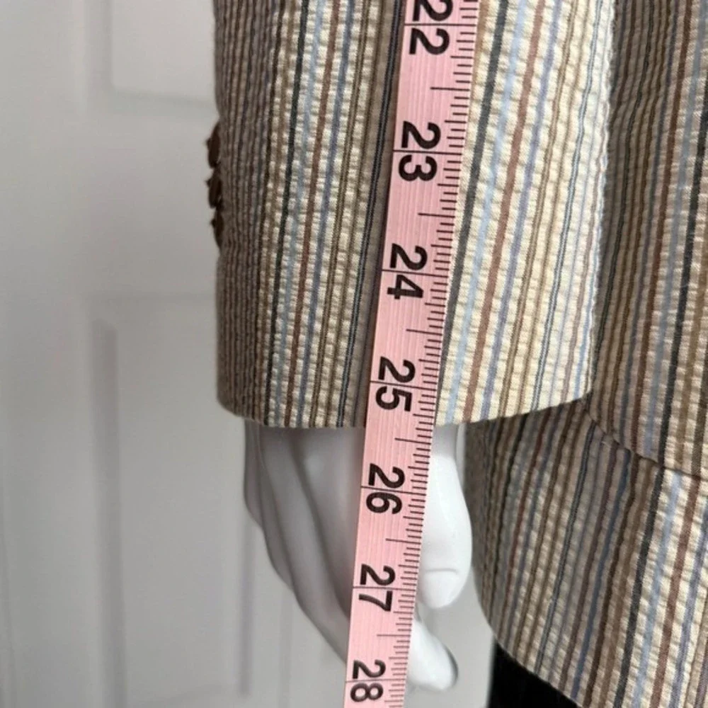 Johnston Murphy Mens Striped‎ Seersucker Blazer Jacket Size M